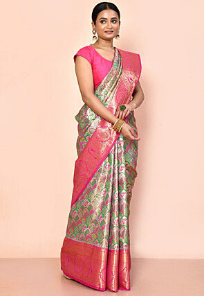 Kanchipuram Saree in Multicolor
