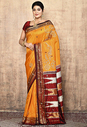 Kanchi pattu sarees by Angalakruthi silks india | Half saree designs,  Bridal silk saree, Saree designs