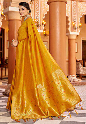 Kanchipuram Saree in Mustard