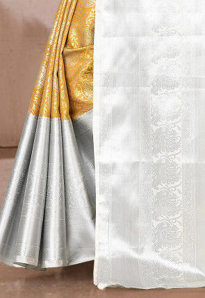 Kanchipuram Saree in Mustard