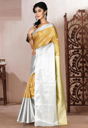 Kanchipuram Saree in Mustard