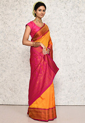 Kanchipuram Saree in Mustard