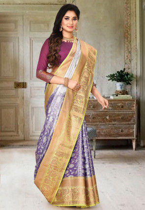 Kanchipuram Saree in Navy Blue