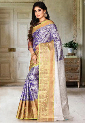 Kanchipuram Saree in Navy Blue
