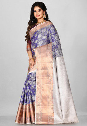 Kanchipuram Saree in Navy Blue