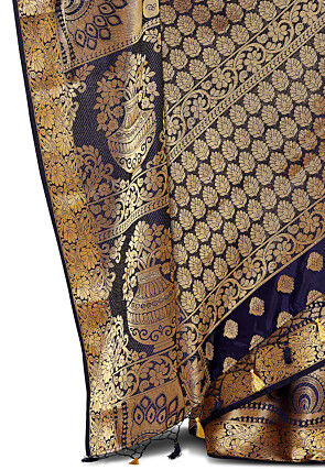 Kanchipuram Saree in Navy Blue