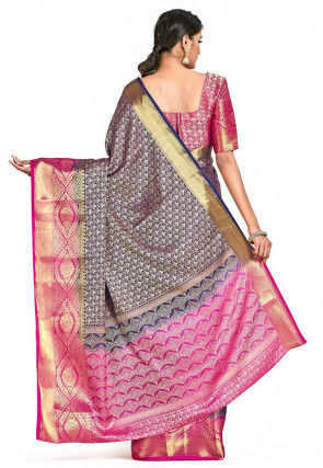 Kanchipuram Saree in Navy Blue