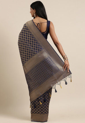 Kanchipuram Saree in Navy Blue