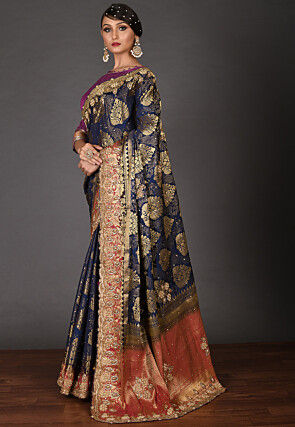 Kanchipuram Saree in Navy Blue