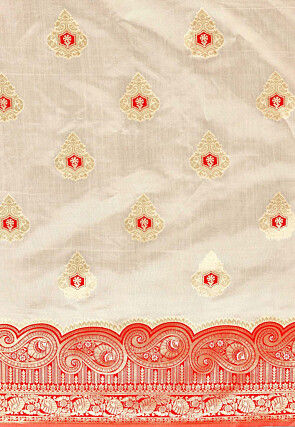 Kanchipuram Saree in Off white