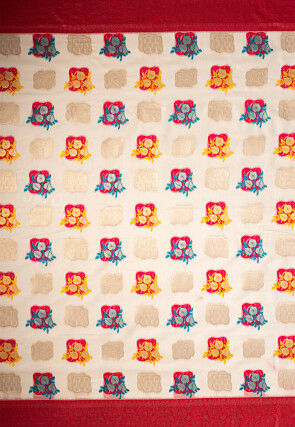 Kanchipuram Saree in Off White