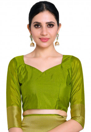 Kanchipuram Saree in Olive Green
