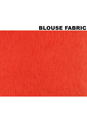 Kanchipuram Saree in Orange and Cream