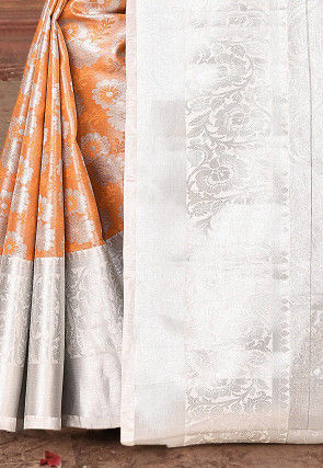 Kanchipuram Saree in Orange