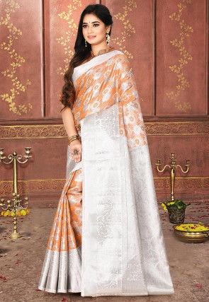 Kanchipuram Saree in Orange
