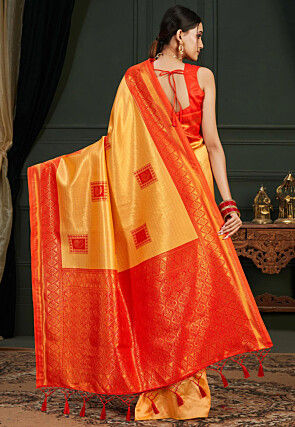 Kanchipuram Saree in Orange