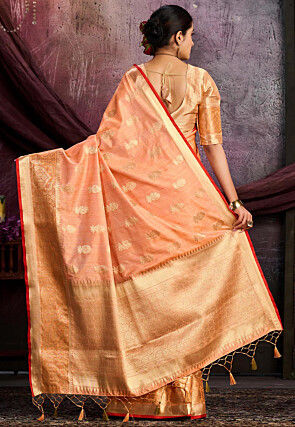 Kanchipuram Saree in Peach