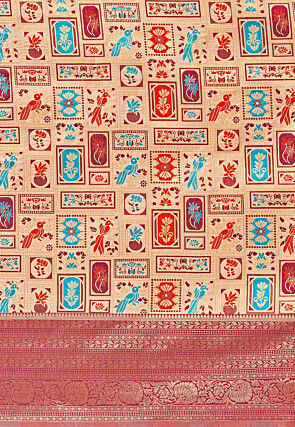 Kanchipuram Saree in Peach