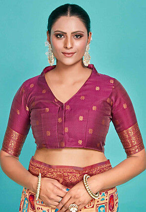 Kanchipuram Saree in Peach