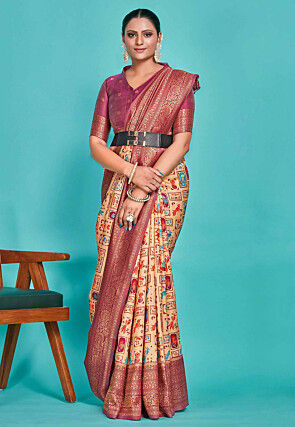 Kanchipuram Saree in Peach