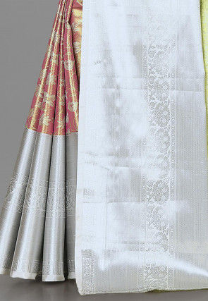 Kanchipuram Saree in Pink and Golden