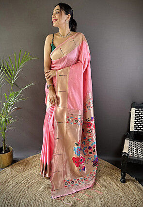 Kanchipuram Saree in Pink