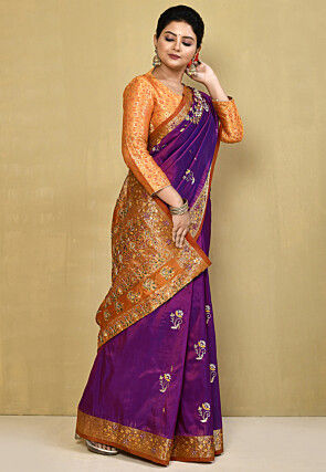 Pure Silk Kanchipuram Saree in Purple