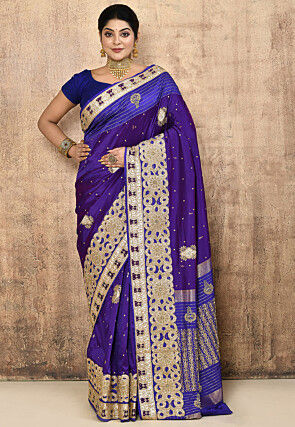 Kanchipuram Silk Saree in Purple