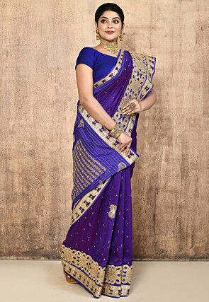 Kanchipuram Silk Saree in Purple