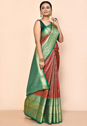 Kanchipuram Saree in Red