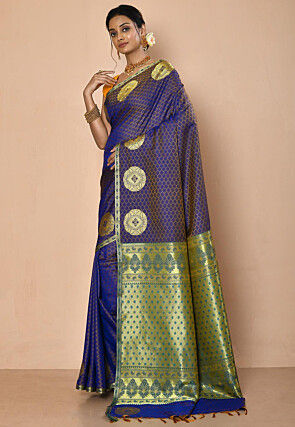 Kanchipuram Saree in Royal Blue