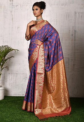 Kanchipuram Saree in Royal Blue