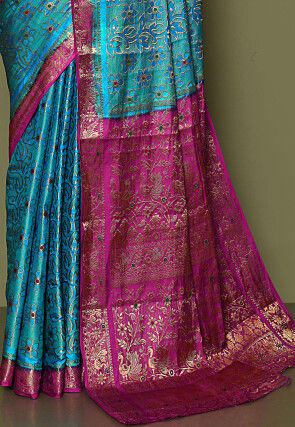 Kanchipuram Saree in Sky Blue