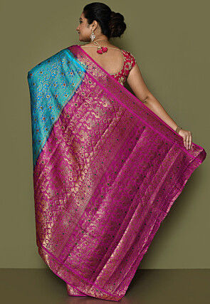 Kanchipuram Saree in Sky Blue