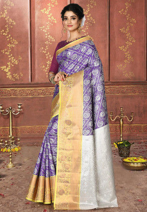 Kanchipuram Saree in Violet