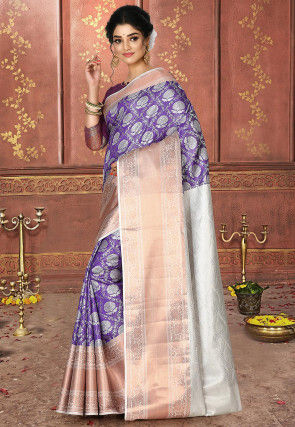 Kanchipuram Saree in Violet