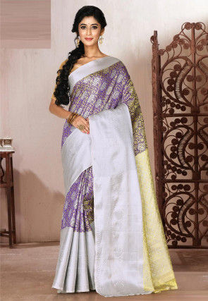 Buy Royal Blue Art Silk Kancheepuram Saree Festive Wear Online at Best  Price | Cbazaar