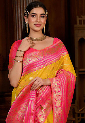 Kanchipuram Saree in Yellow