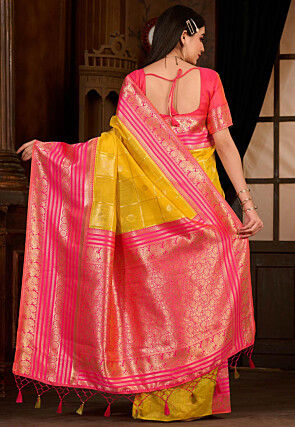 Kanchipuram Saree in Yellow