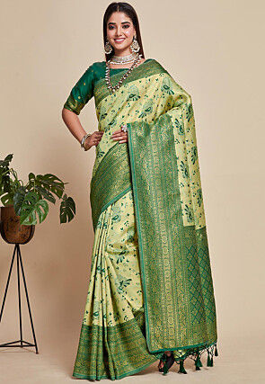Kanchipuram Saree in Yellow