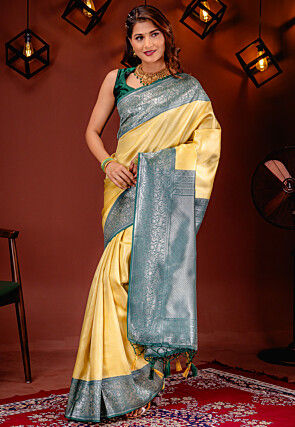 Kanchipuram Saree in Yellow
