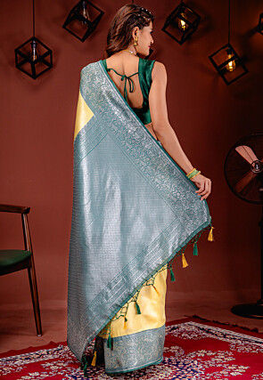 Kanchipuram Saree in Yellow