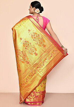 Kanchipuram Saree in Yellow