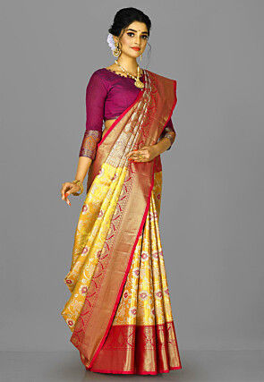 Kanchipuram Silk Saree in Golden