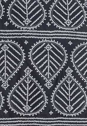 Kantha Art Silk Saree in Black