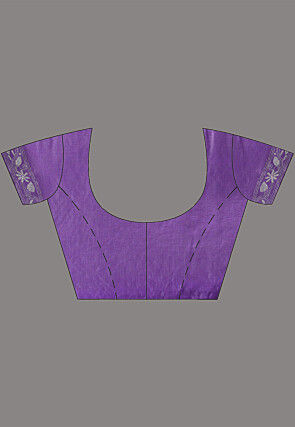 Kantha Art Silk Saree in Light Purple