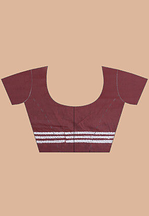 Kantha Art Silk Saree in Maroon