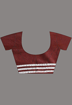 Kantha Art Silk Saree in Maroon