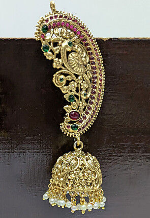 Kemp Stone Studded Jhumka Style Earrings