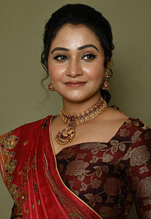 Kemp Stone Studded Temple Choker Necklace Set